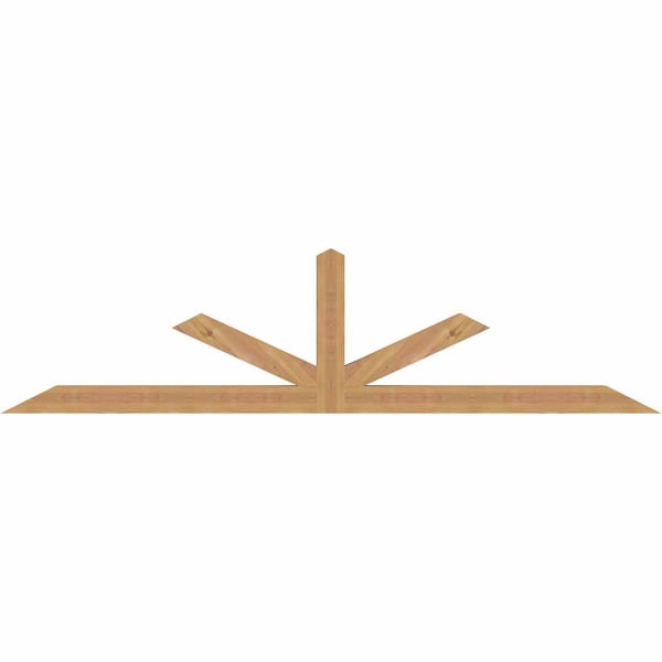 Ekena Millwork Saratoga Smooth Timber Gable Bracket, Western Red Cedar, 84"W x 21"H x 3 1/2"D x 3 1/2"F, 6/12 Pitch GBW084X21X0404SAR00SWR - main